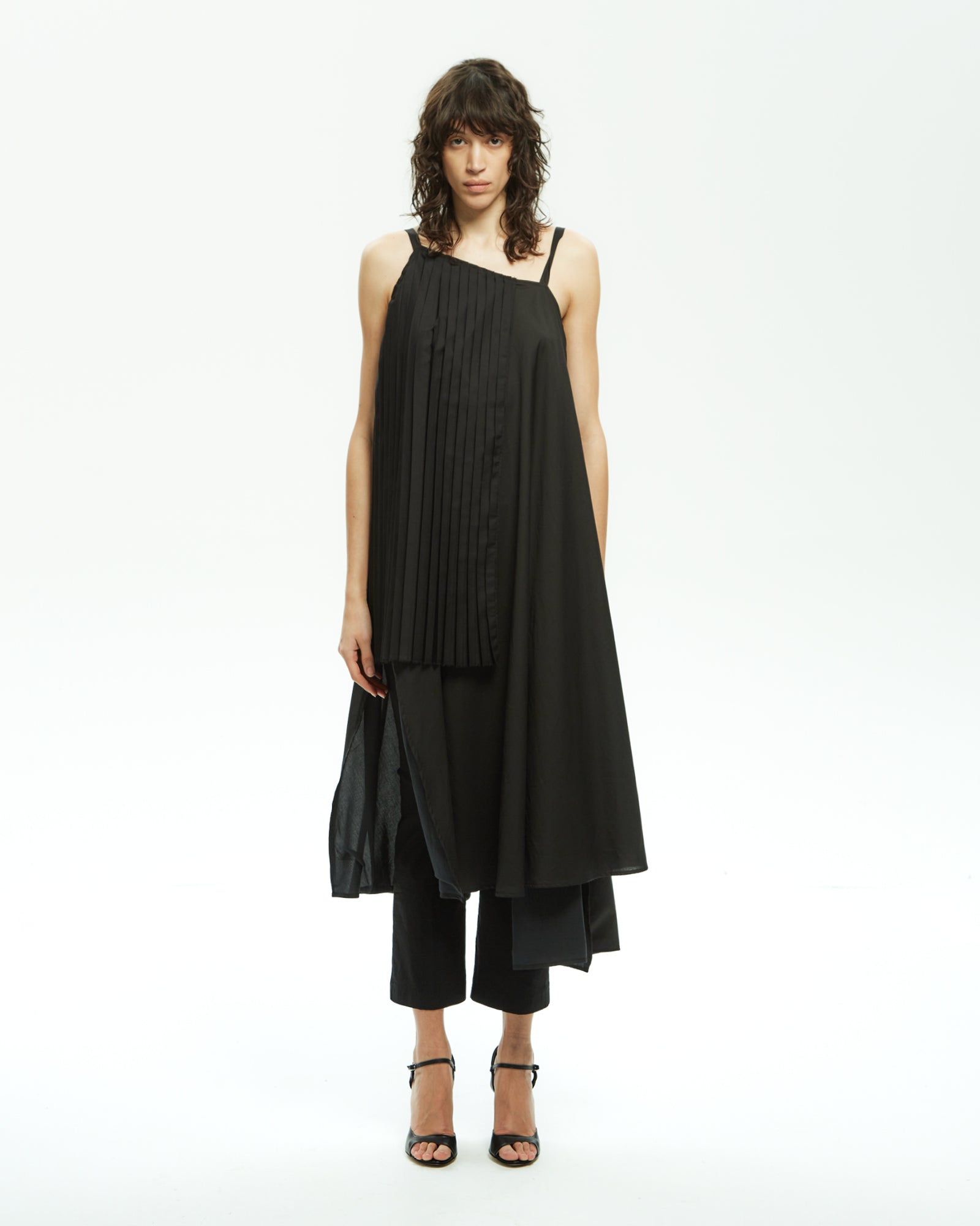 _MALLONI Abito plissè NERO