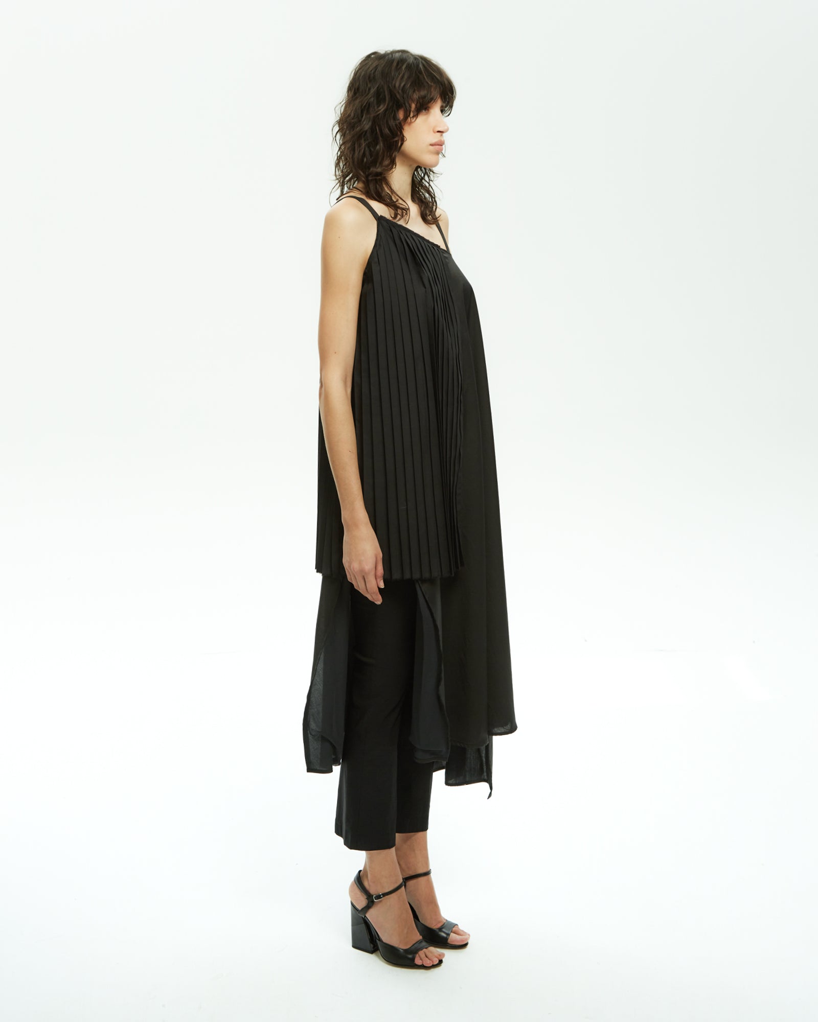 _MALLONI Abito plissè NERO