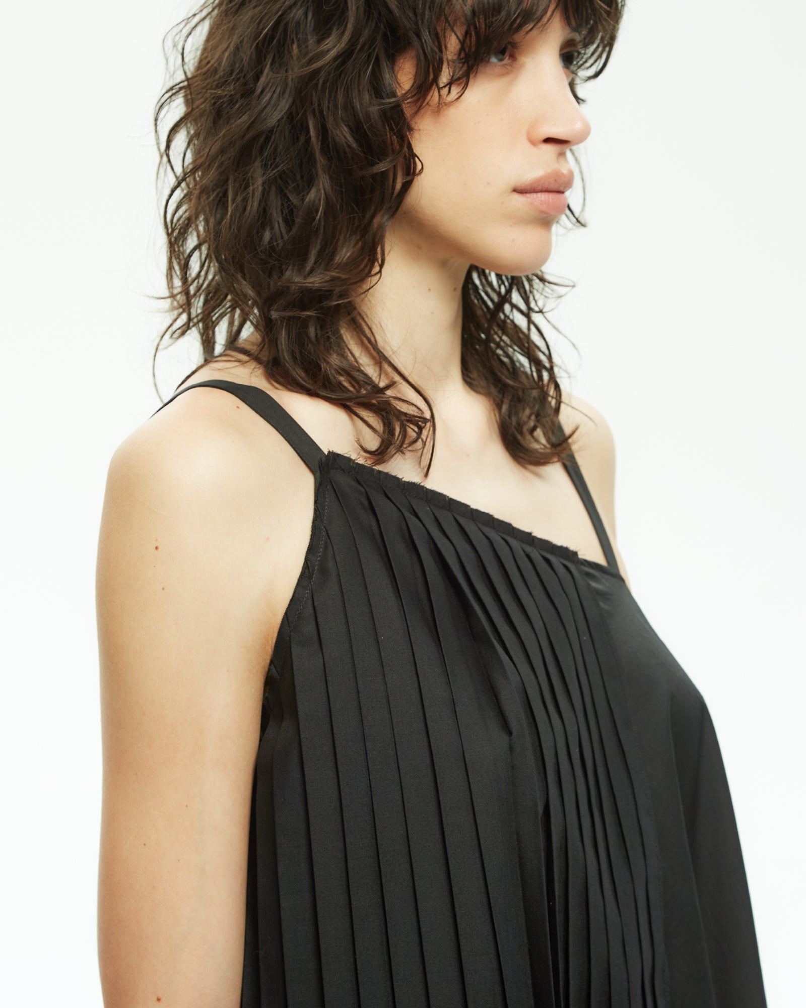 _MALLONI Abito plissè NERO