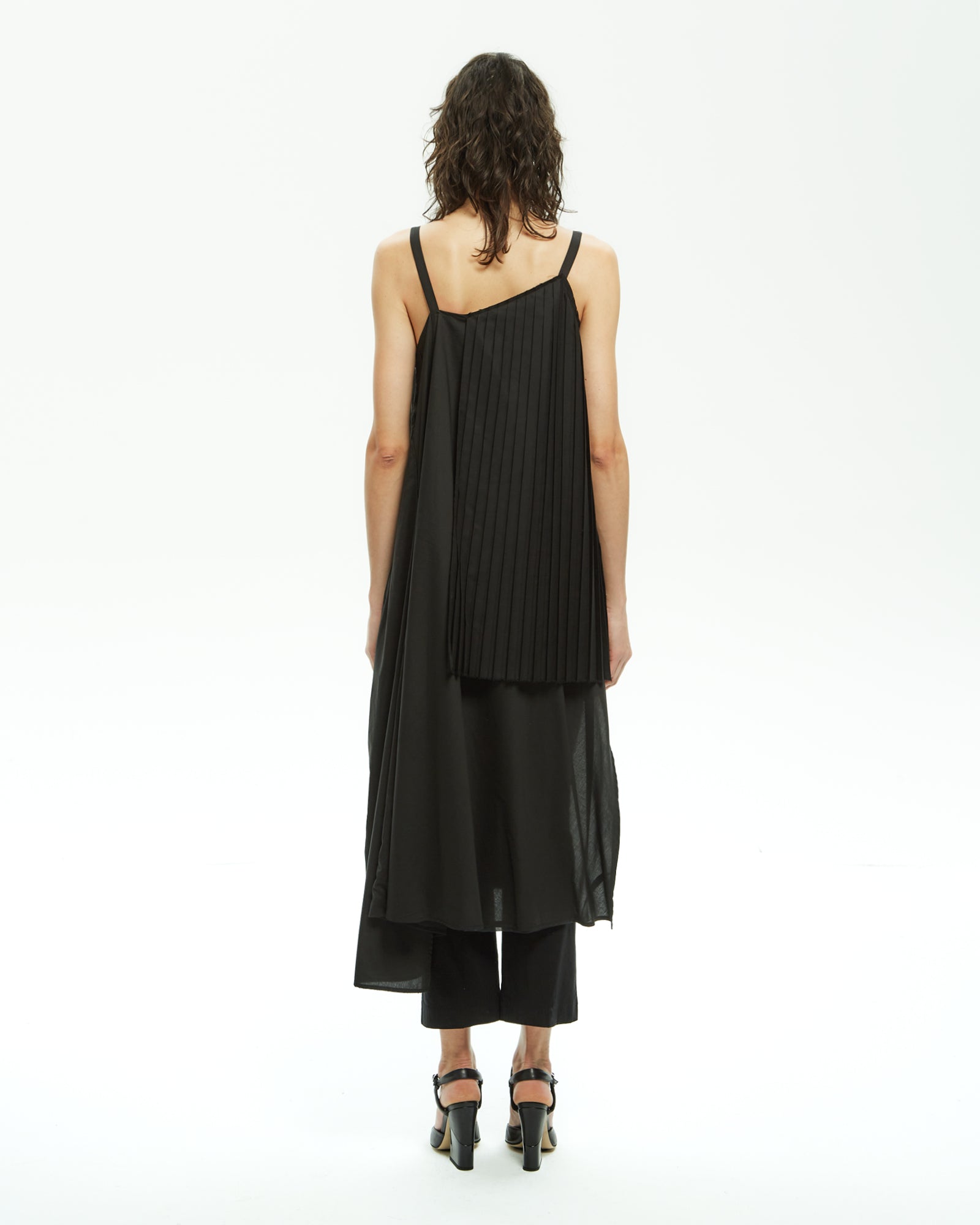 _MALLONI Abito plissè NERO