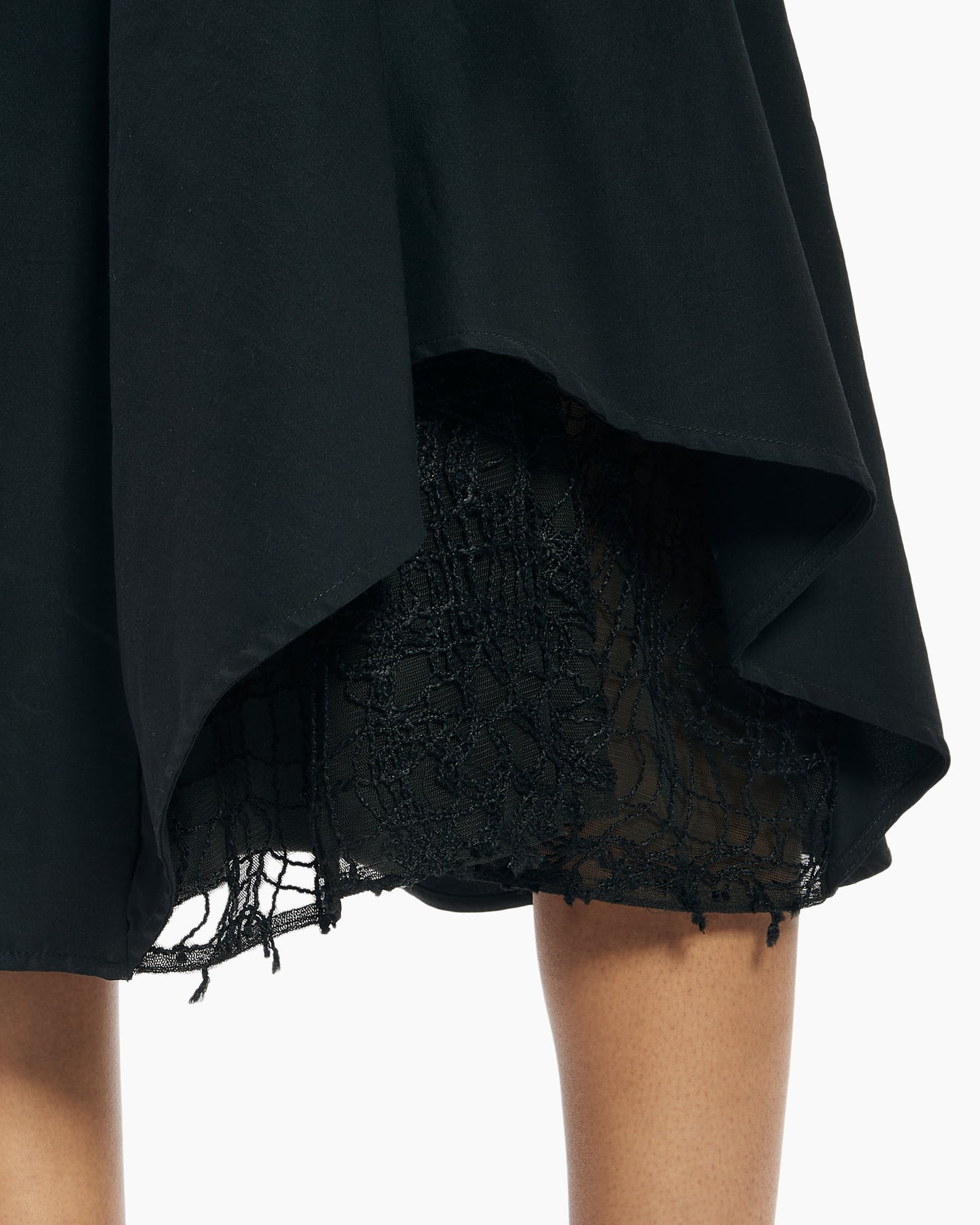 _MALLONI Abito con inserti ricamati NERO