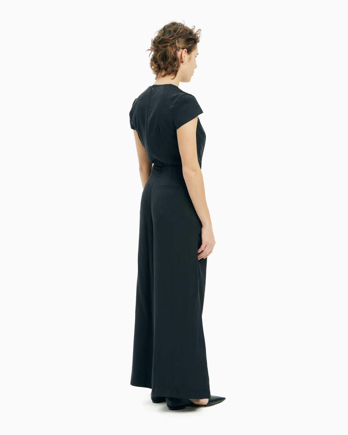_MALLONI Tuta in tencel NERO