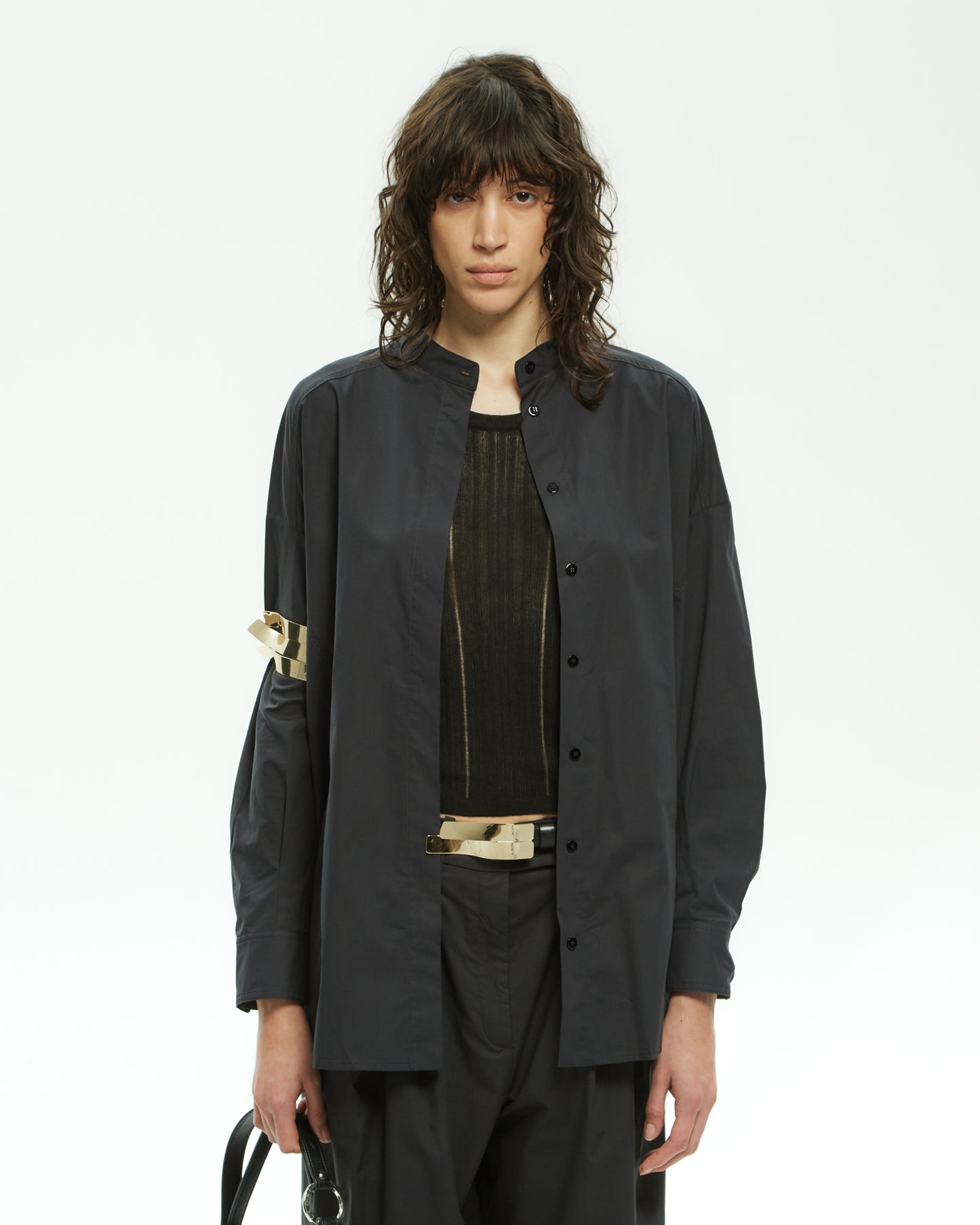 _MALLONI Camicia in cotone NERO