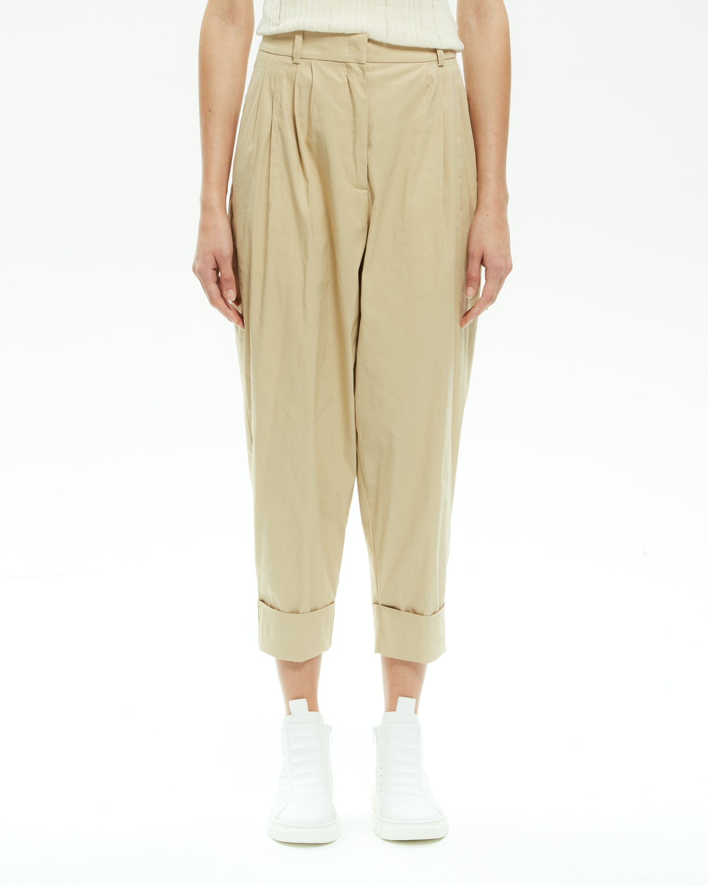 _MALLONI Pantalone baloon con pinces BEIGE