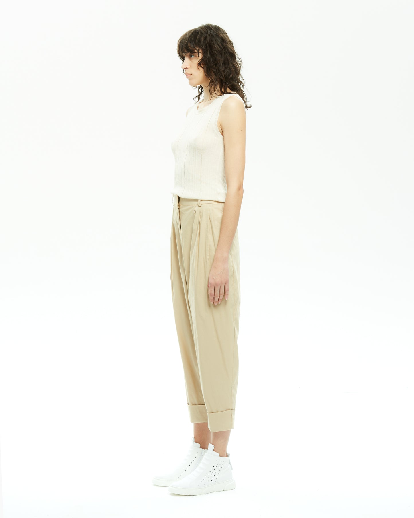 _MALLONI Pantalone baloon con pinces BEIGE