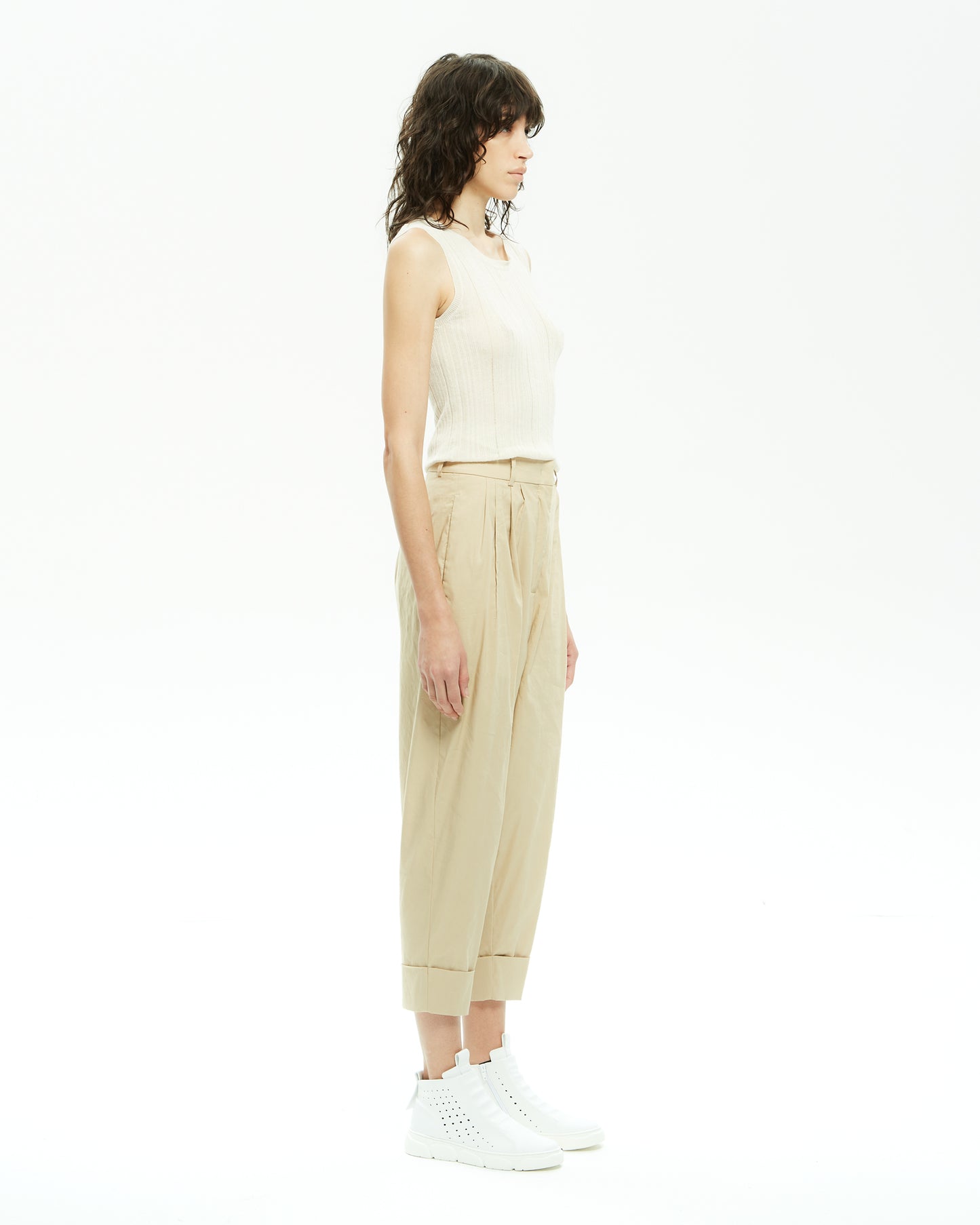 _MALLONI Pantalone baloon con pinces BEIGE