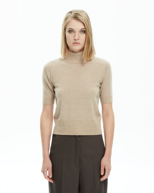 _MALLONI T-shirt collo alto MARRONE