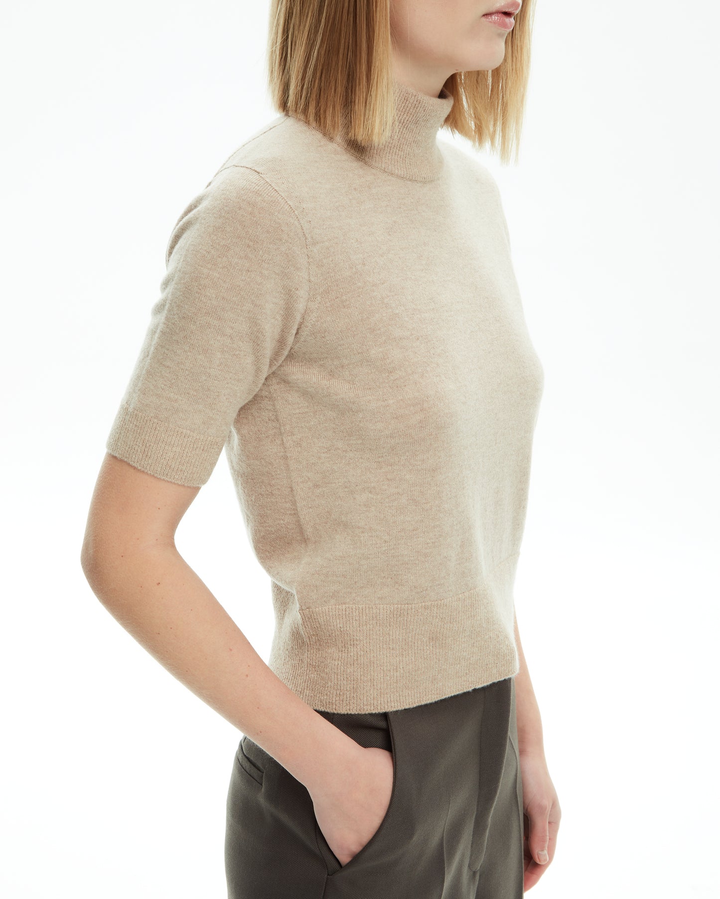 _MALLONI T-shirt collo alto MARRONE