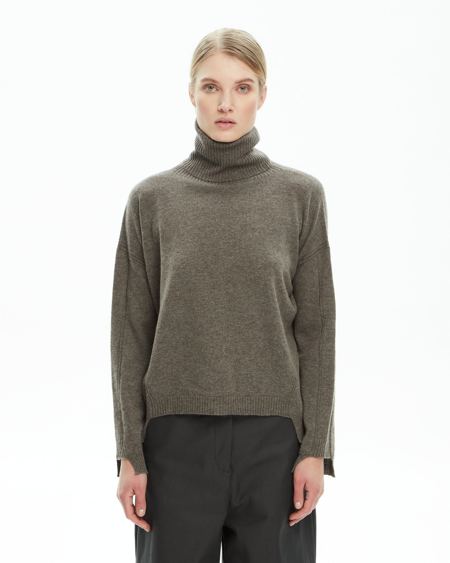 _MALLONI Maglia dolcevita TORTORA