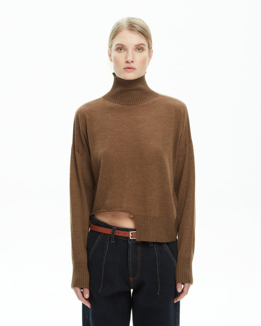 _MALLONI Maglia in lana MARRONE