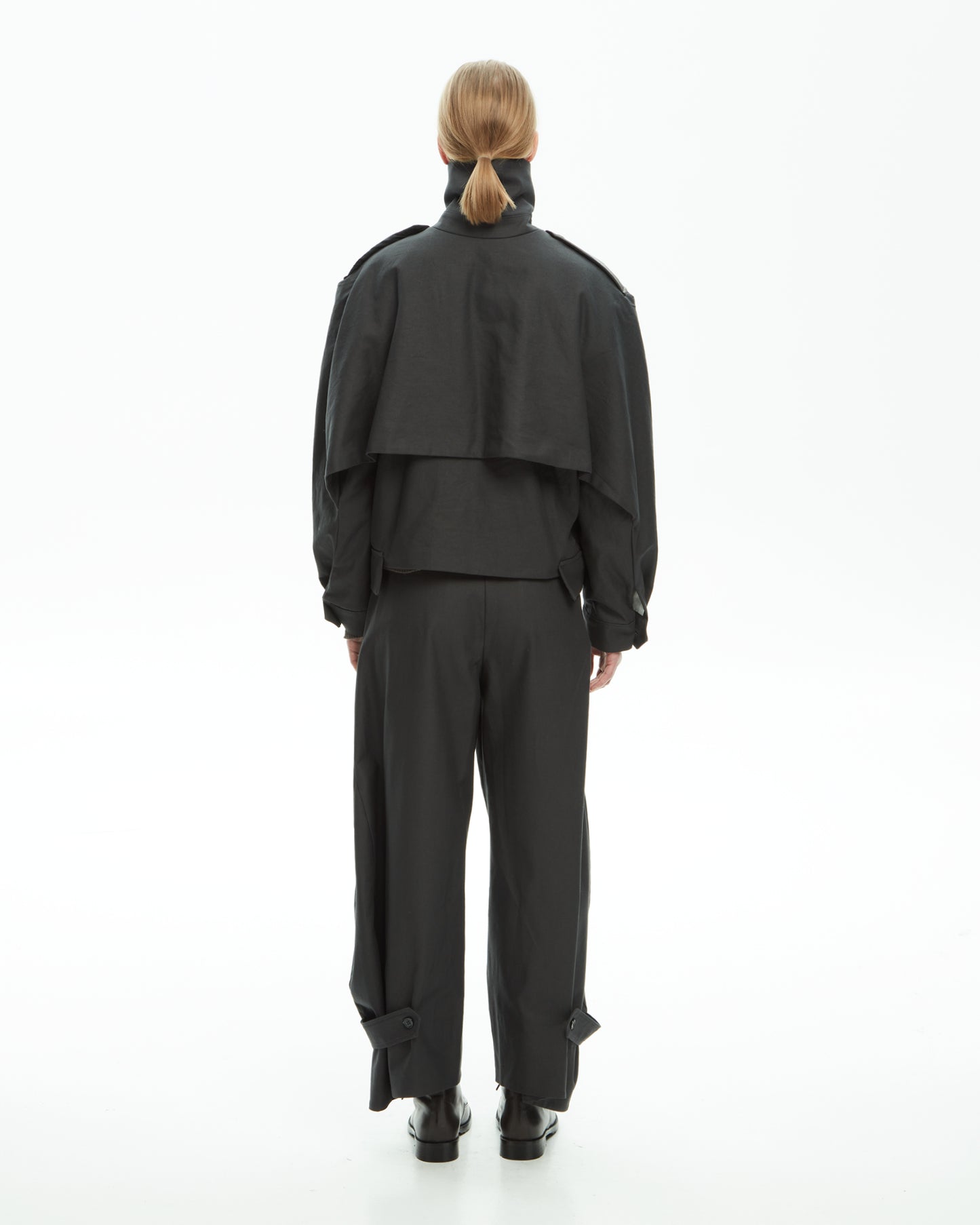 _MALLONI Giacca con inserti in pelle GRIGIO