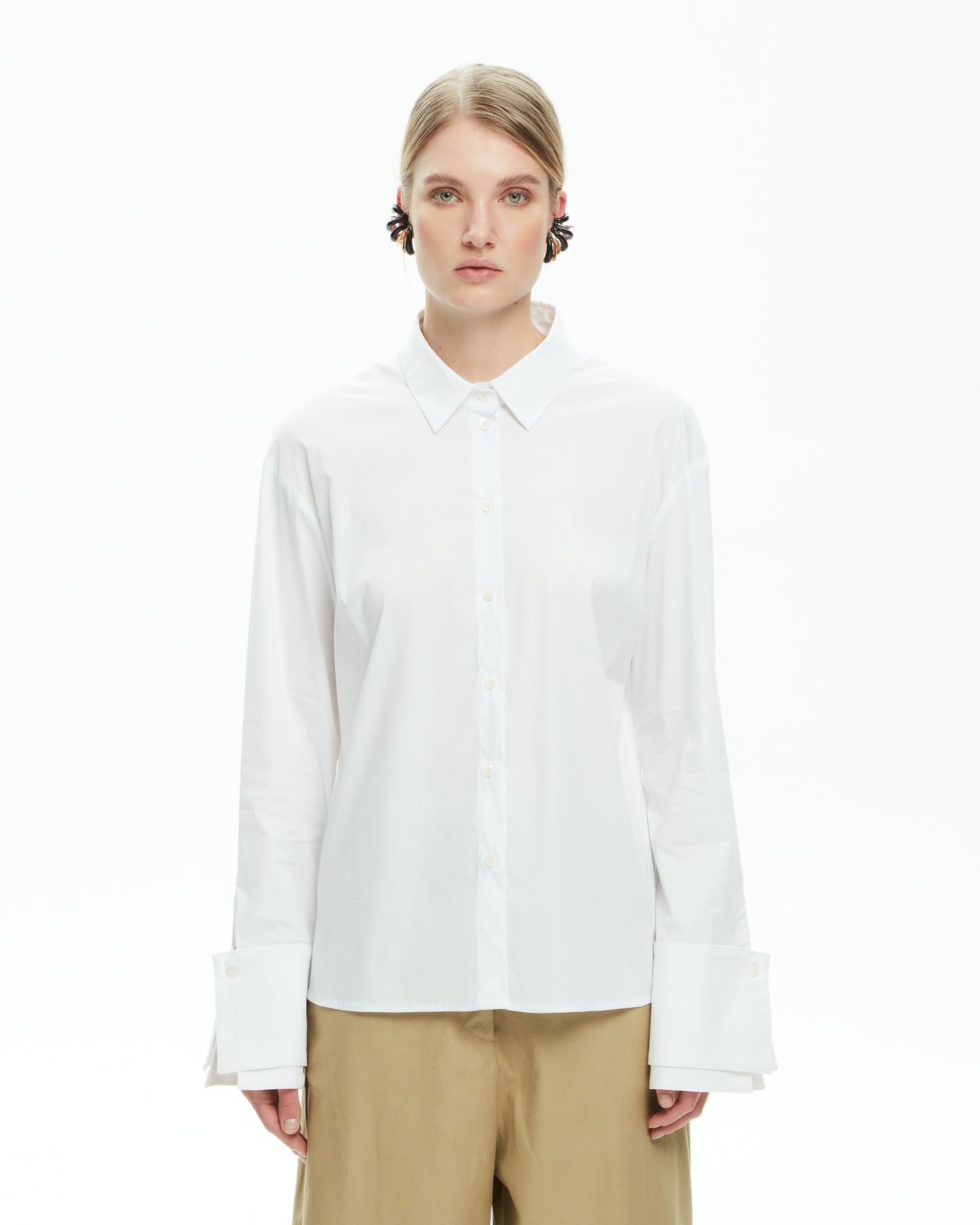 _MALLONI Camicia con maxi polsini BIANCO
