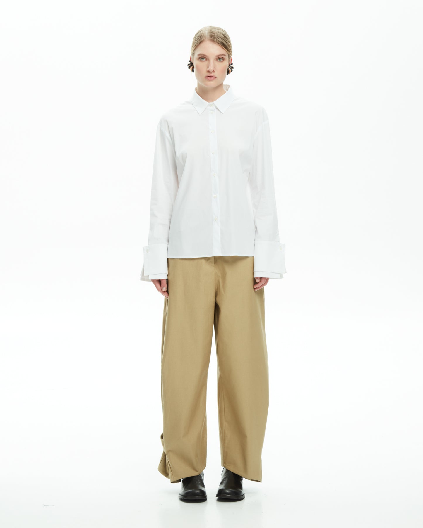 _MALLONI Camicia con maxi polsini BIANCO