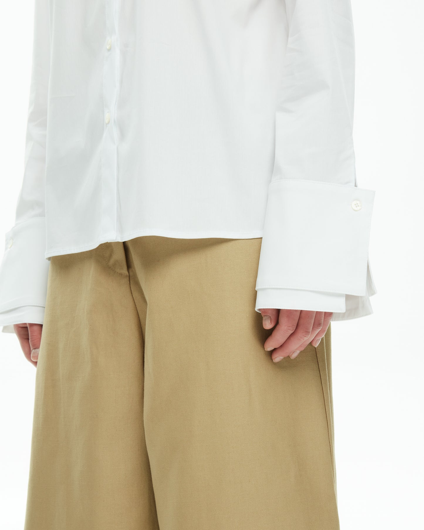 _MALLONI Camicia con maxi polsini BIANCO