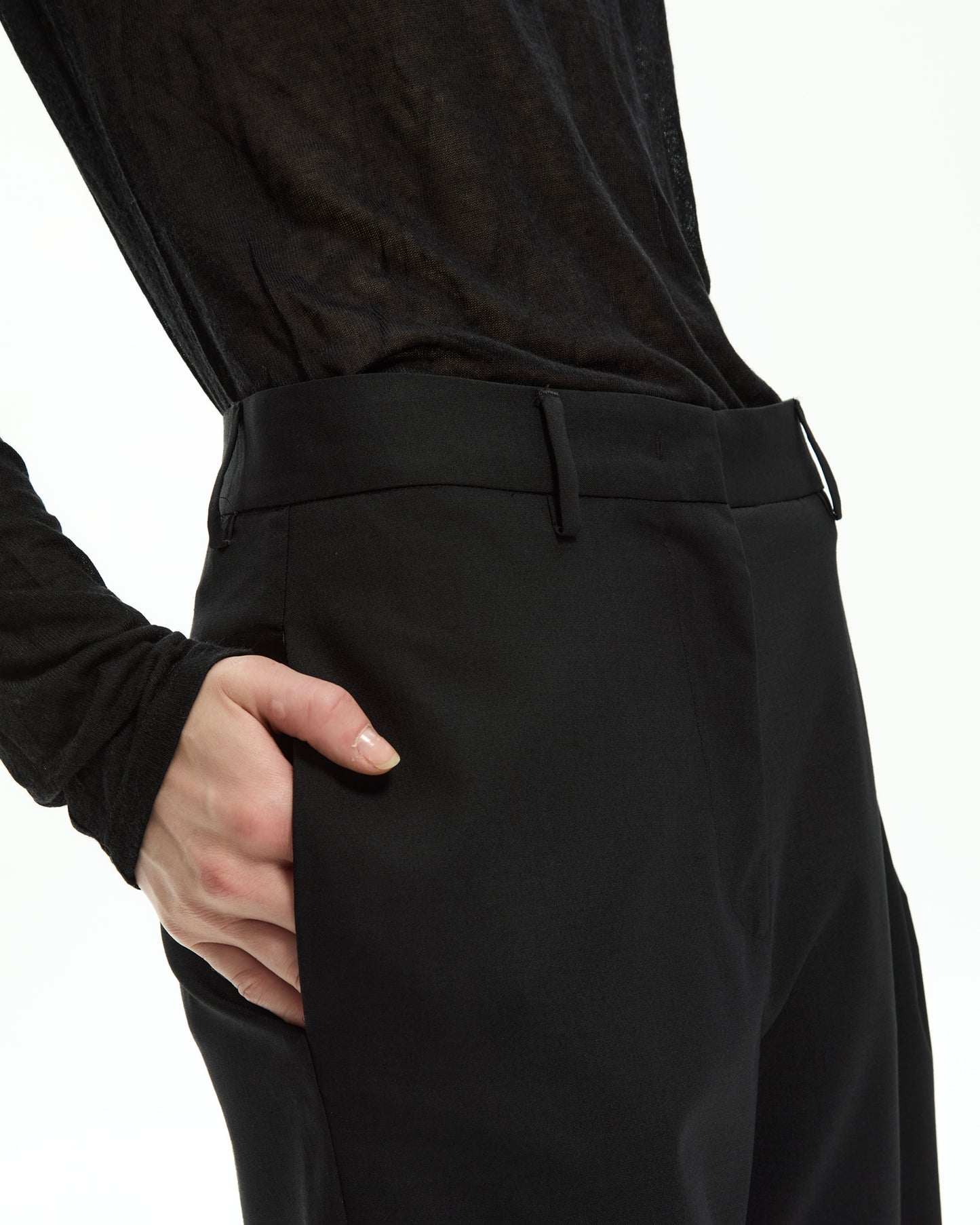 _MALLONI Pantalone sartoriale NERO
