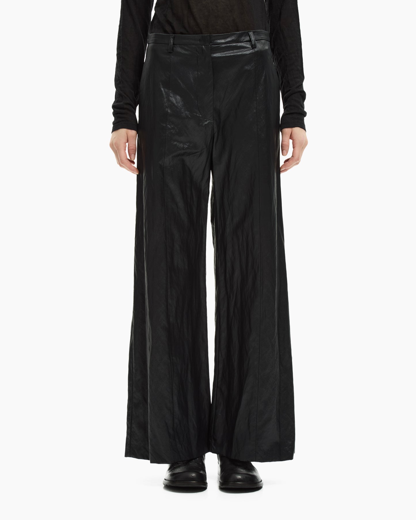 _MALLONI Pantalone wide-leg NERO