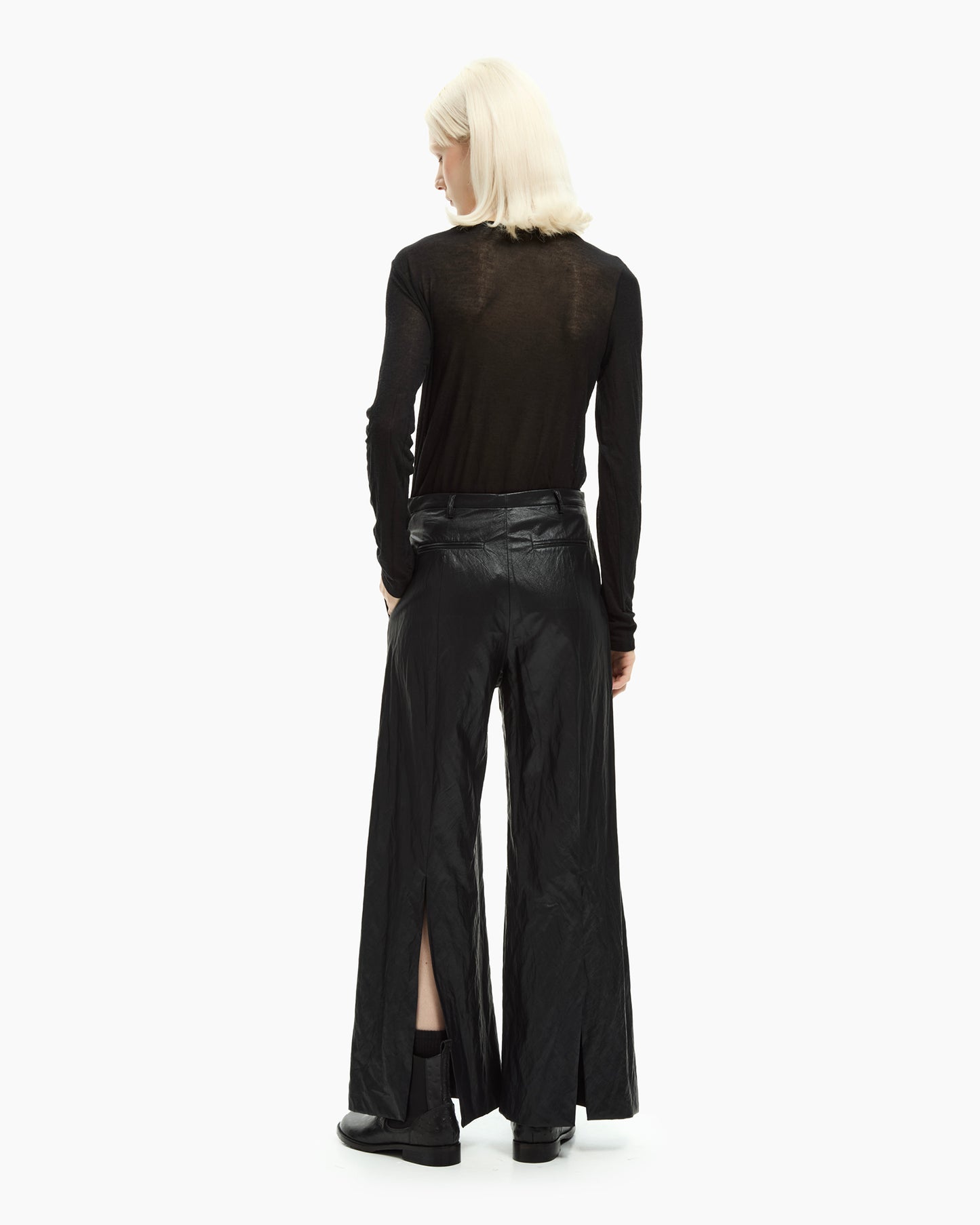_MALLONI Pantalone wide-leg NERO