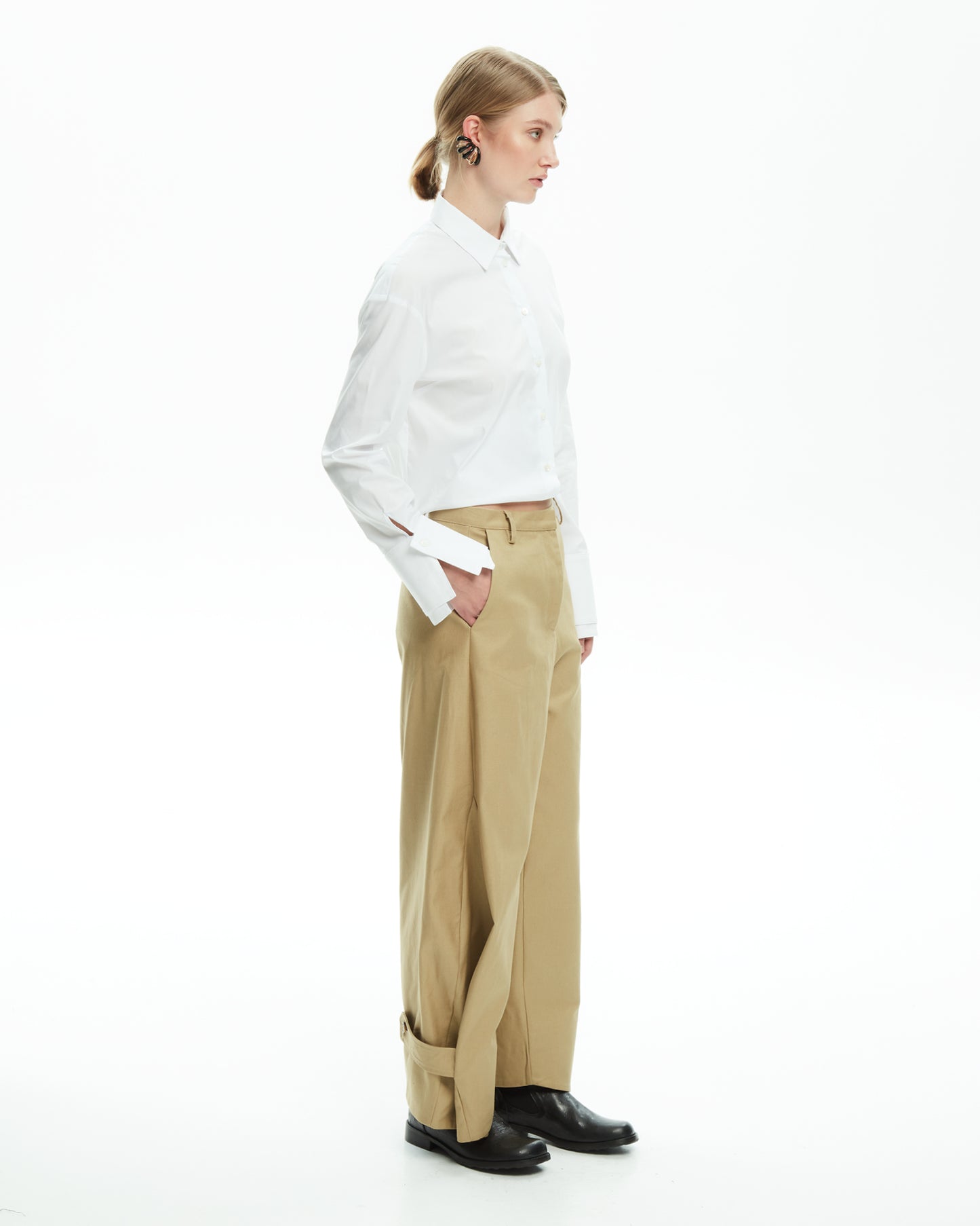 _MALLONI Pantalone con dettaglio BEIGE