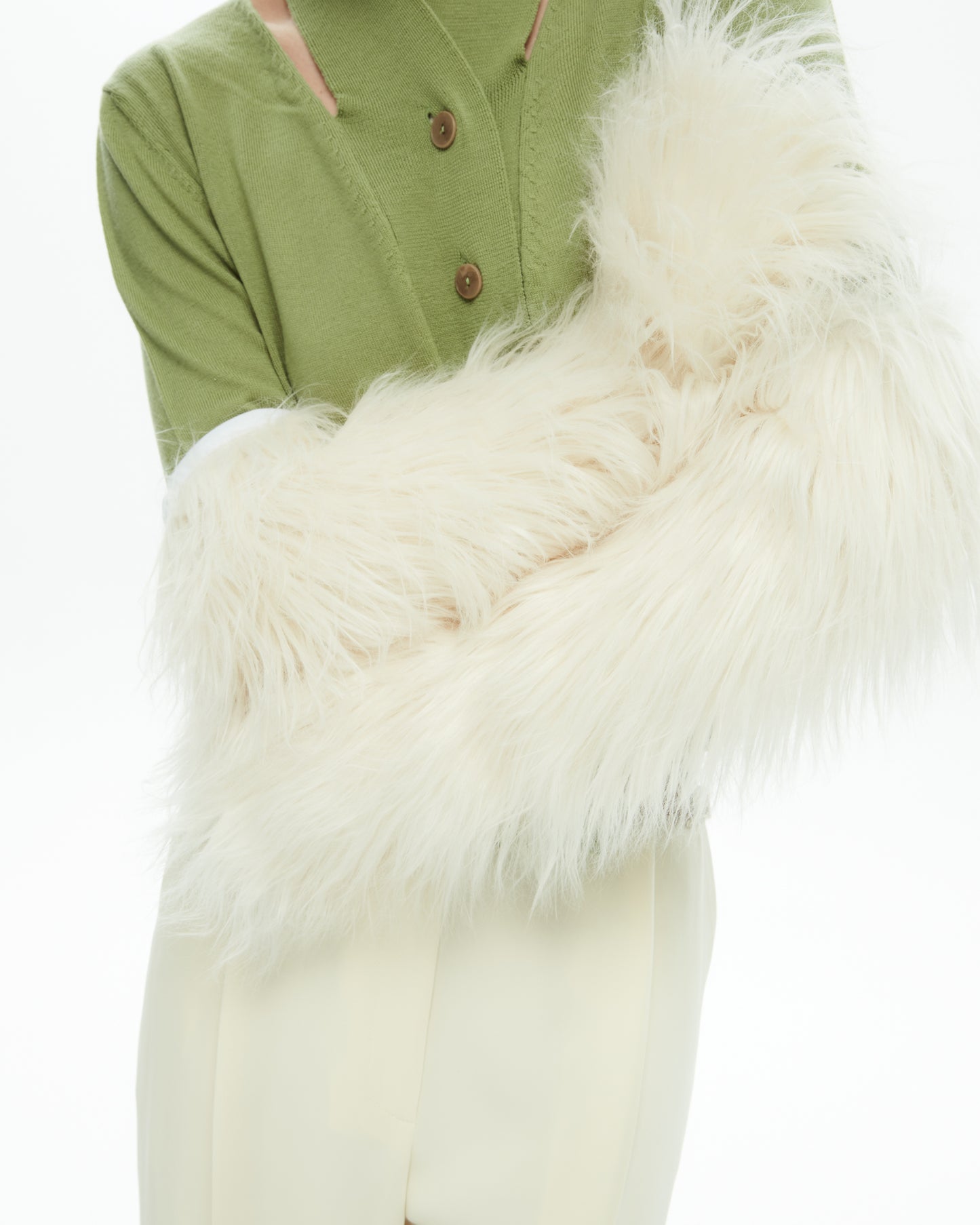 _MALLONI Manicotti in pelliccia BEIGE