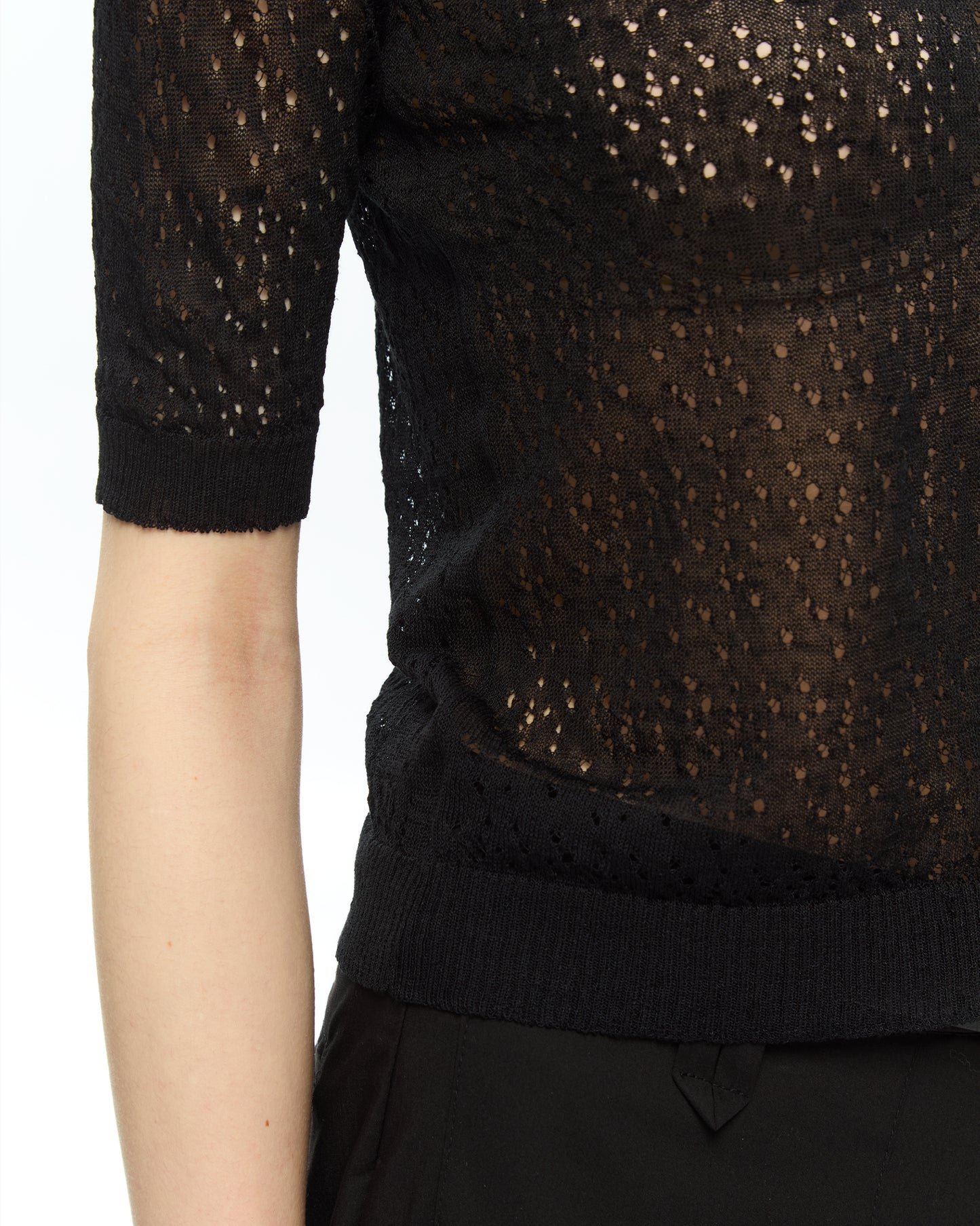 _MALLONI Top con maniche a tre quarti NERO