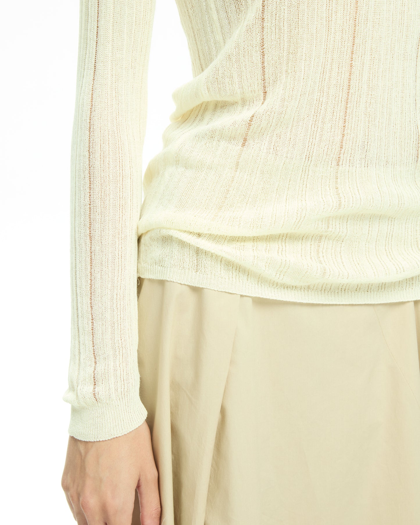 _MALLONI Maglia con scollo ampio GIALLO