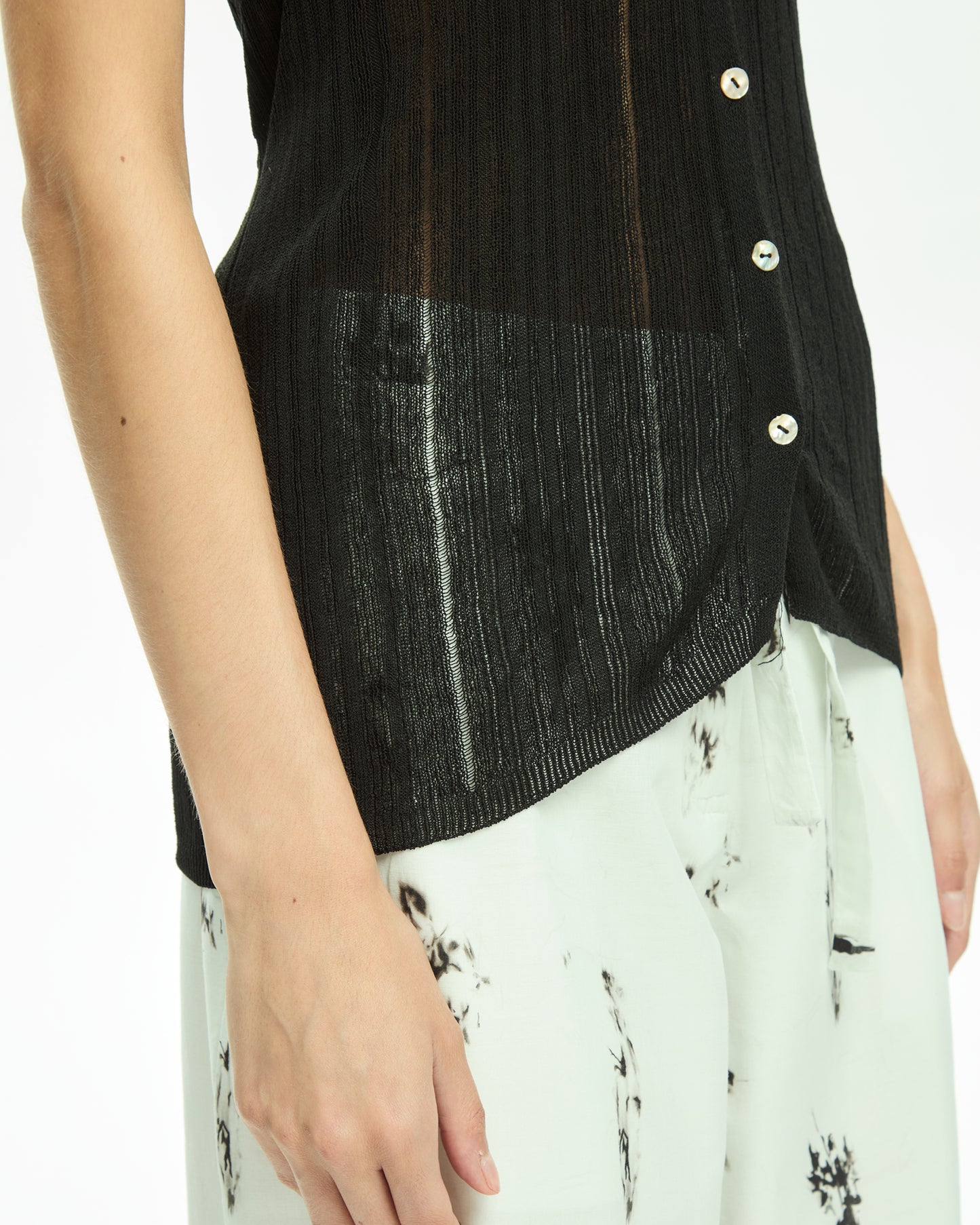 _MALLONI Top senza maniche NERO