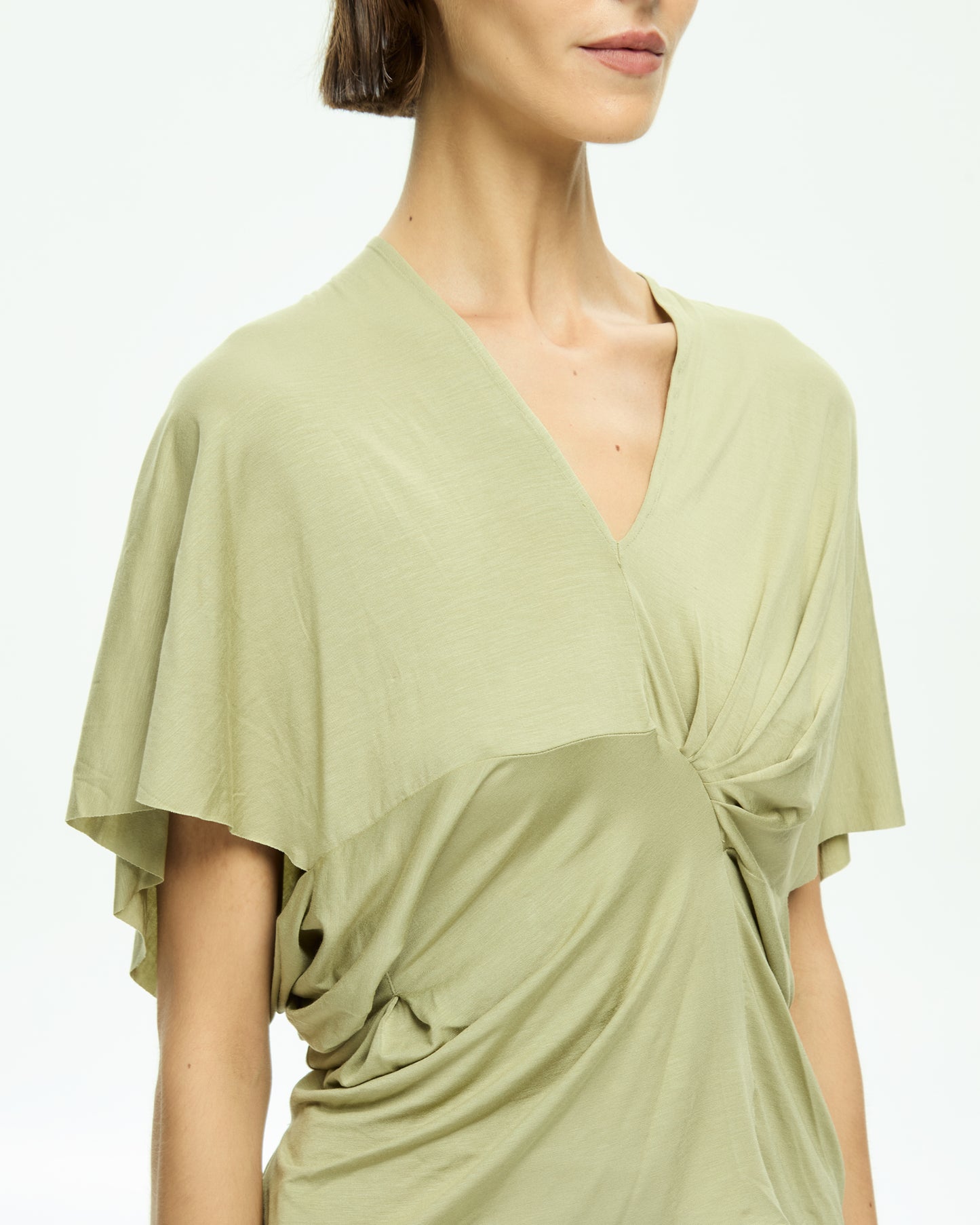 _MALLONI Top con drappeggio VERDE
