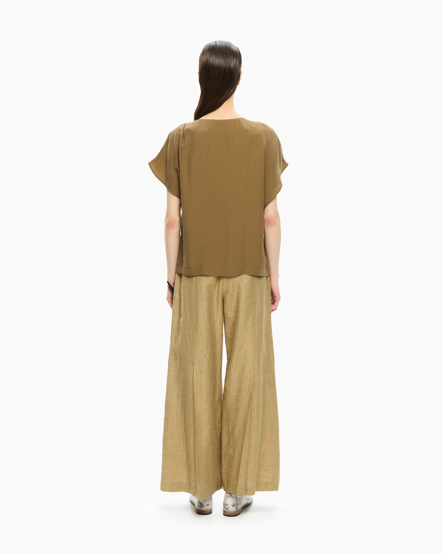 _MALLONI Top con maniche ad aletta MARRONE