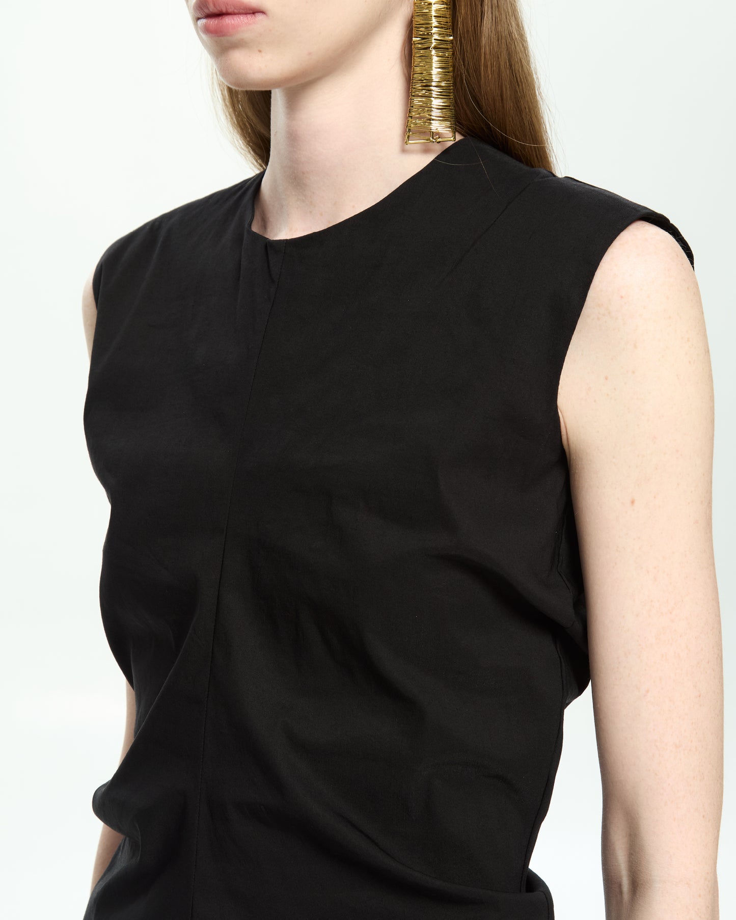 _MALLONI Top smanicato NERO