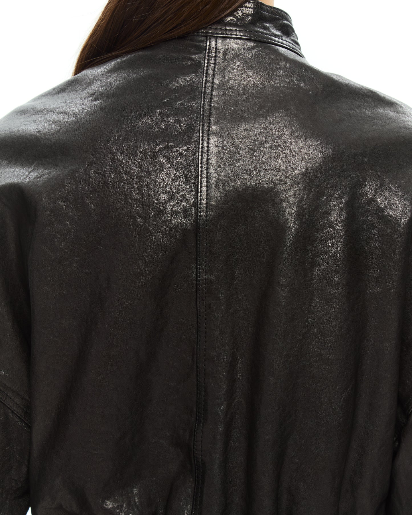 _MALLONI Giacca corta in pelle NERO