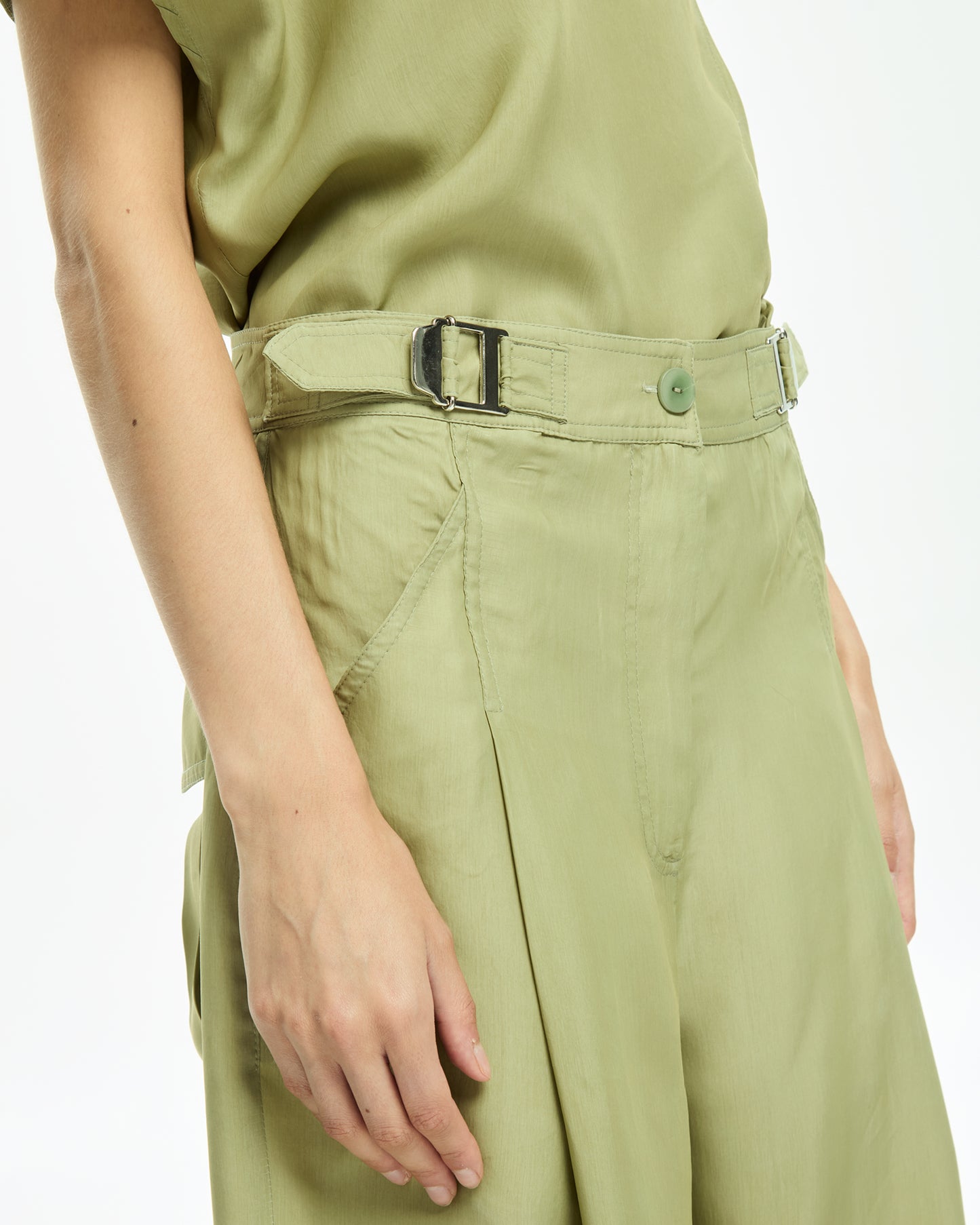 _MALLONI Pantalone con gamba morbida VERDE