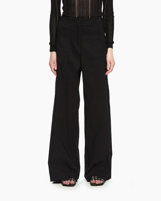 _MALLONI Pantalone con gamba ampia NERO