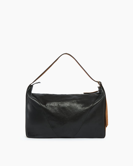 _MALLONI Borsa in pelle morbida NERO