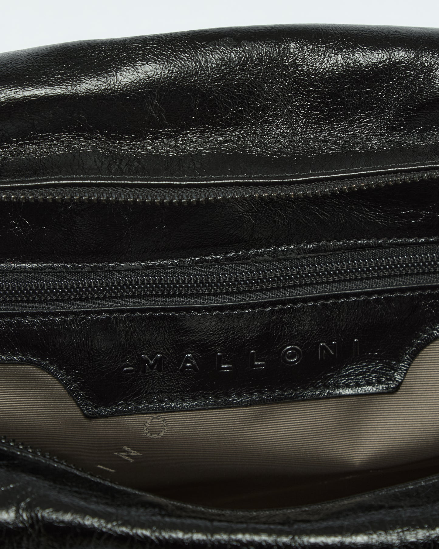 _MALLONI Borsa in pelle morbida NERO