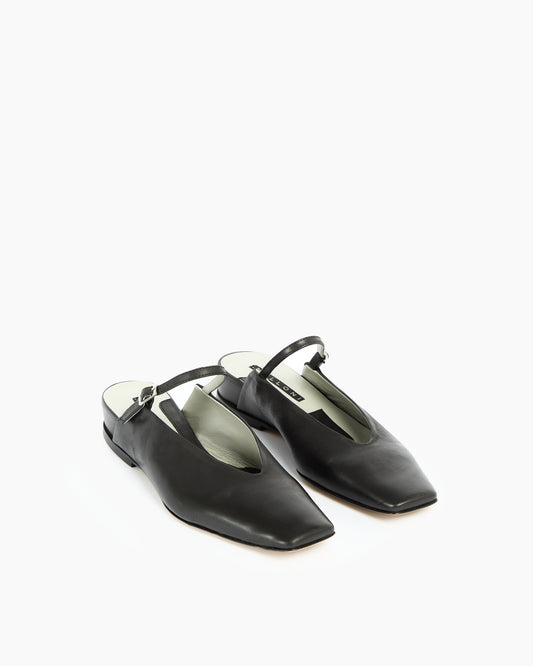 _MALLONI Sabot in pelle NERO