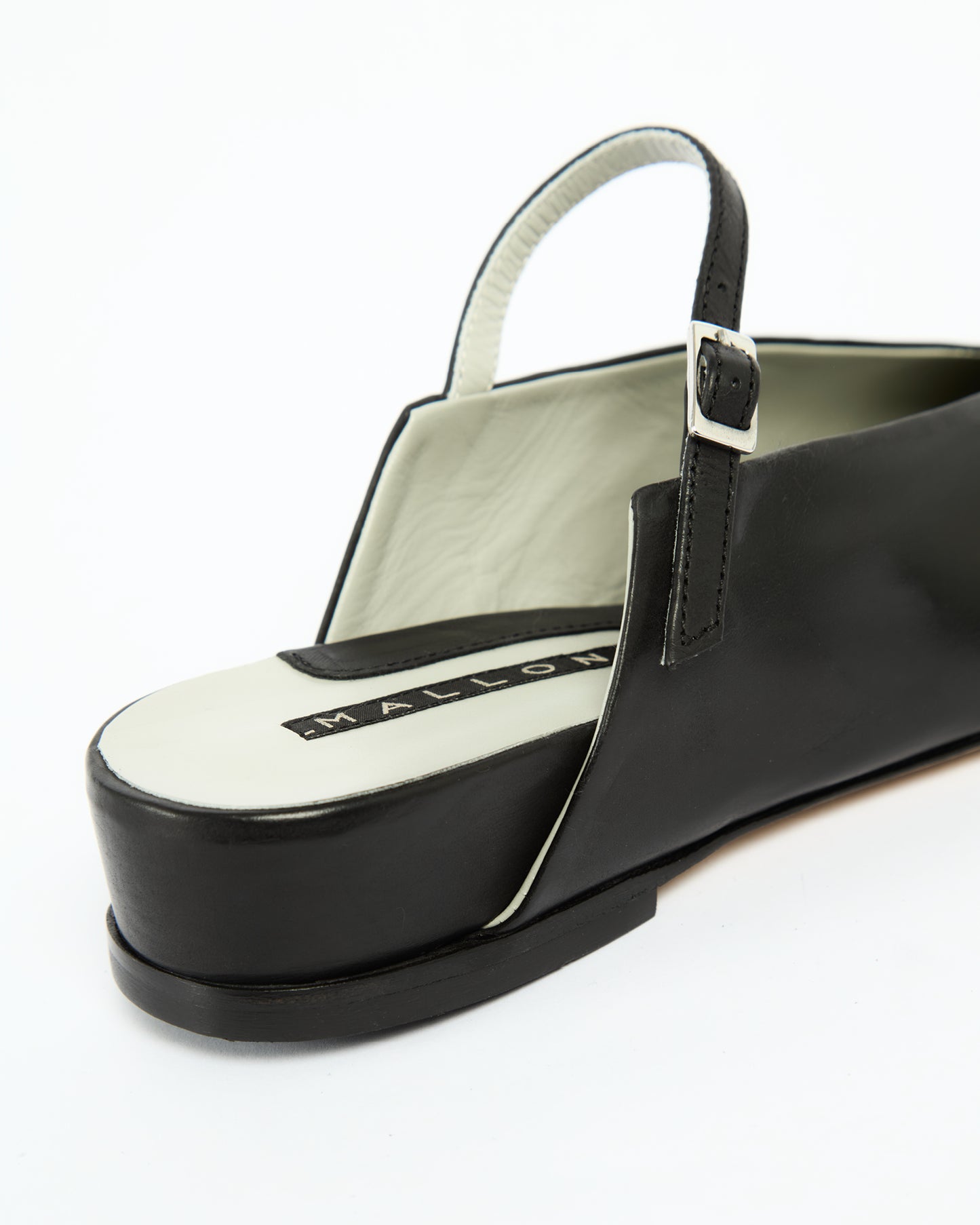 _MALLONI Sabot in pelle NERO