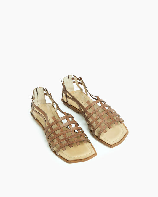 _MALLONI Sandalo flat MARRONE