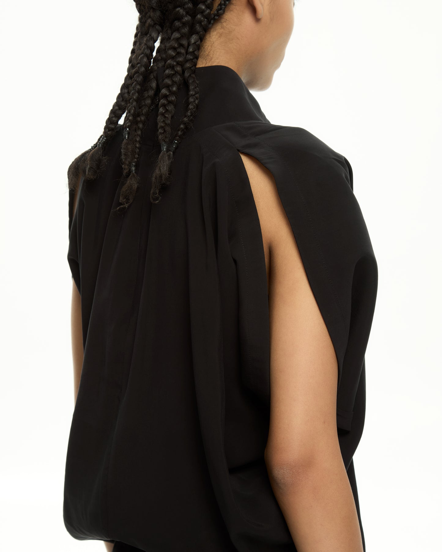 _MALLONI Top drappeggiato NERO