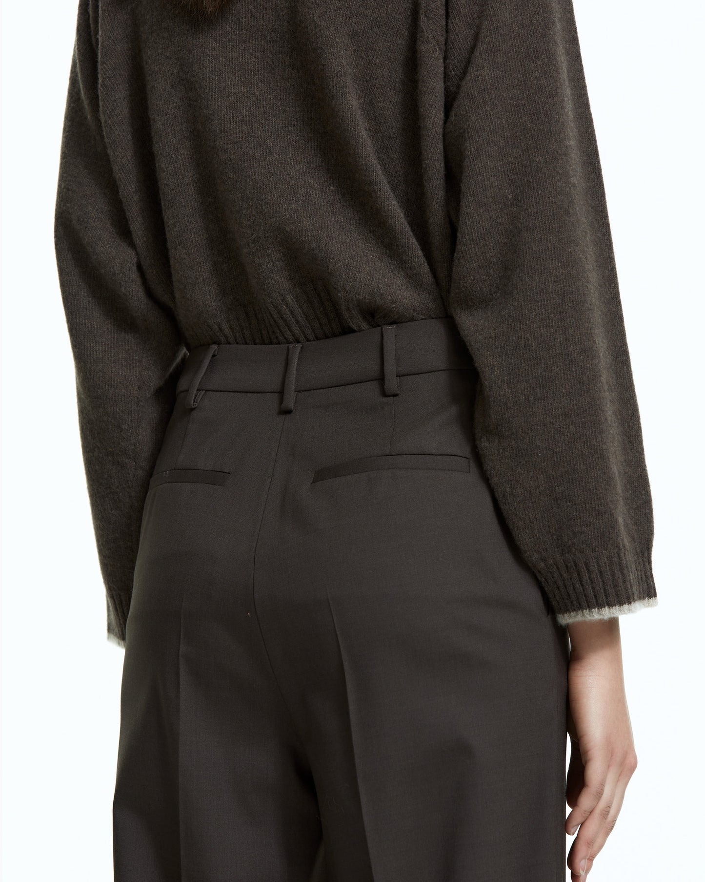 _MALLONI Pantalone sartoriale MARRONE