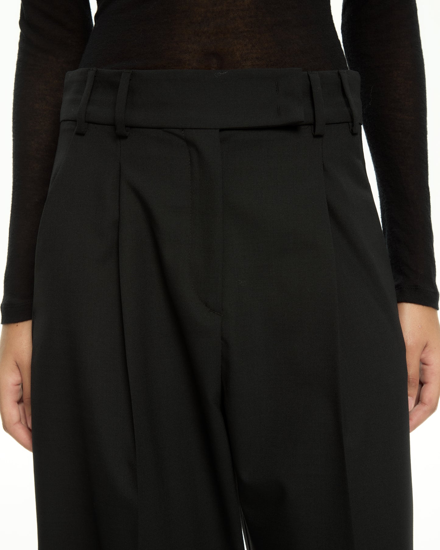 _MALLONI Pantalone wide-leg NERO