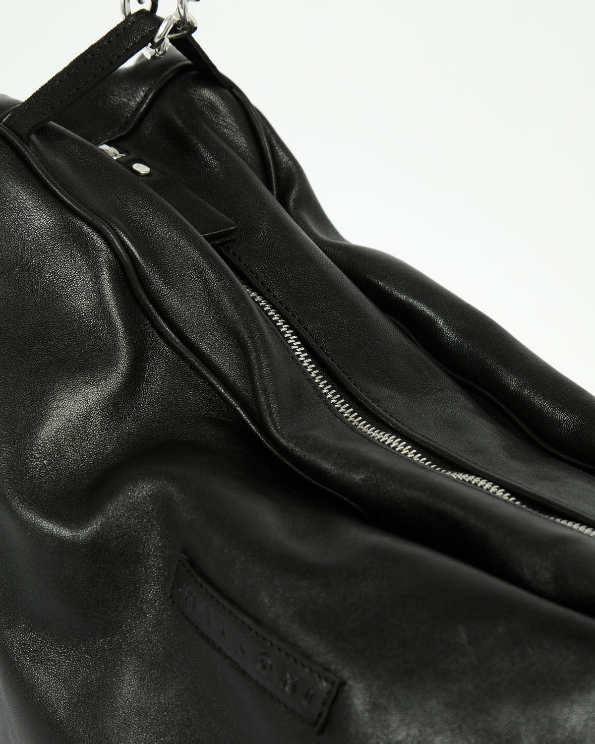 _MALLONI Borsa morbida con catena NERO