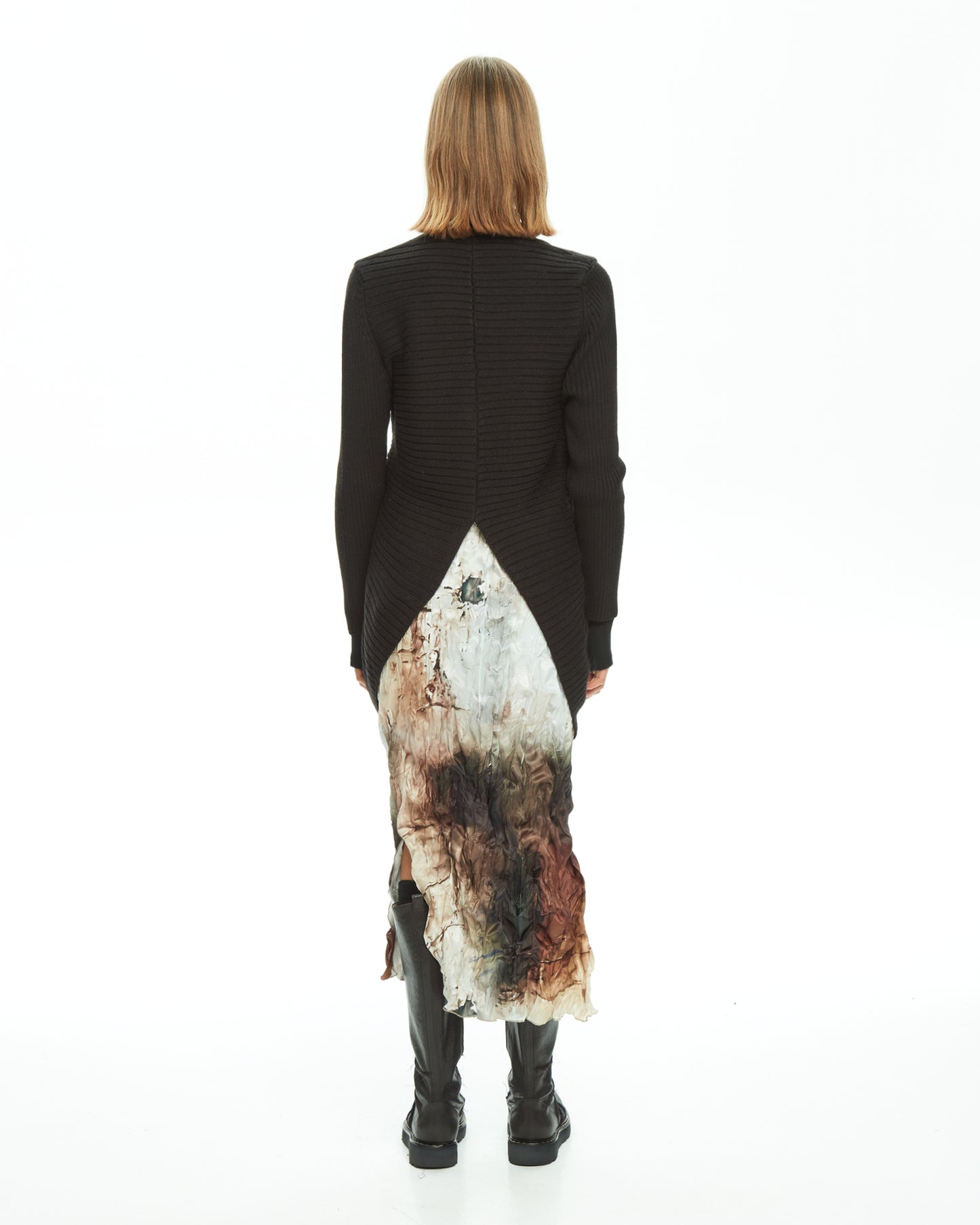 MLO Cardigan Asimmetrico NERO