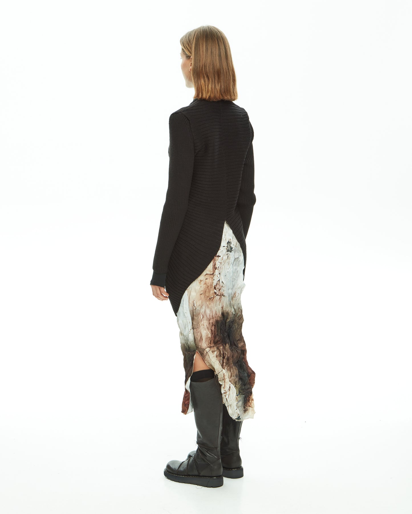 MLO Cardigan Asimmetrico NERO