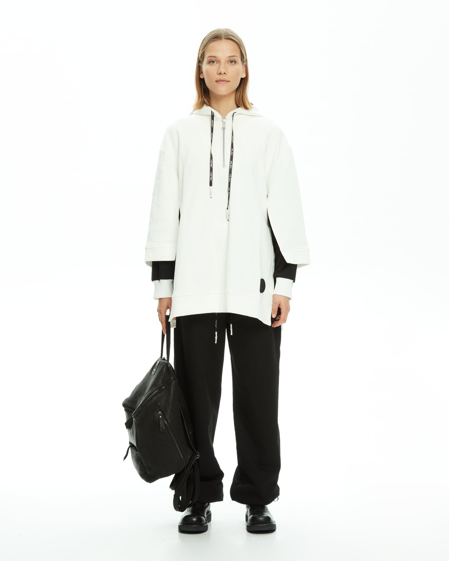MLO Felpa oversize con logo GRIGIO