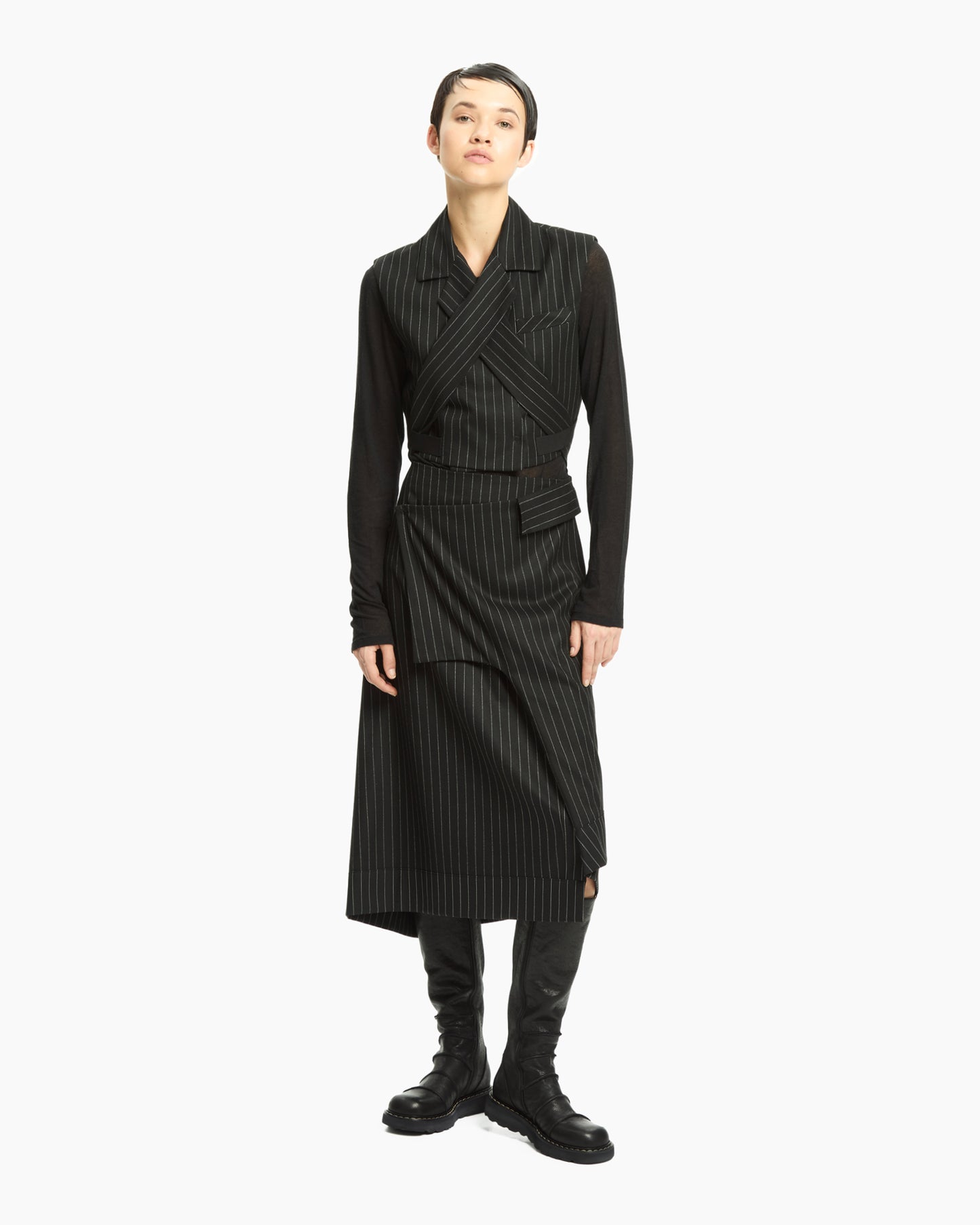 MLO Gilet ad incrocio NERO