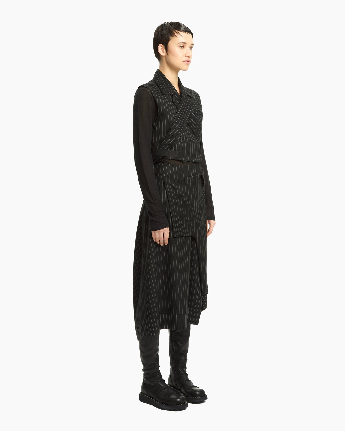 MLO Gilet ad incrocio NERO
