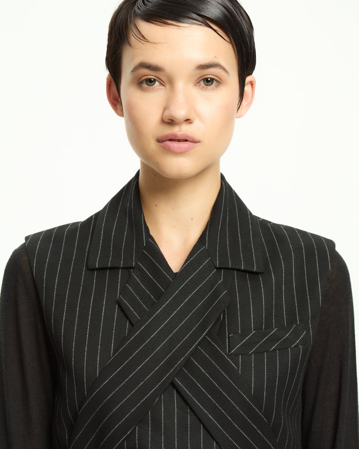 MLO Gilet ad incrocio NERO