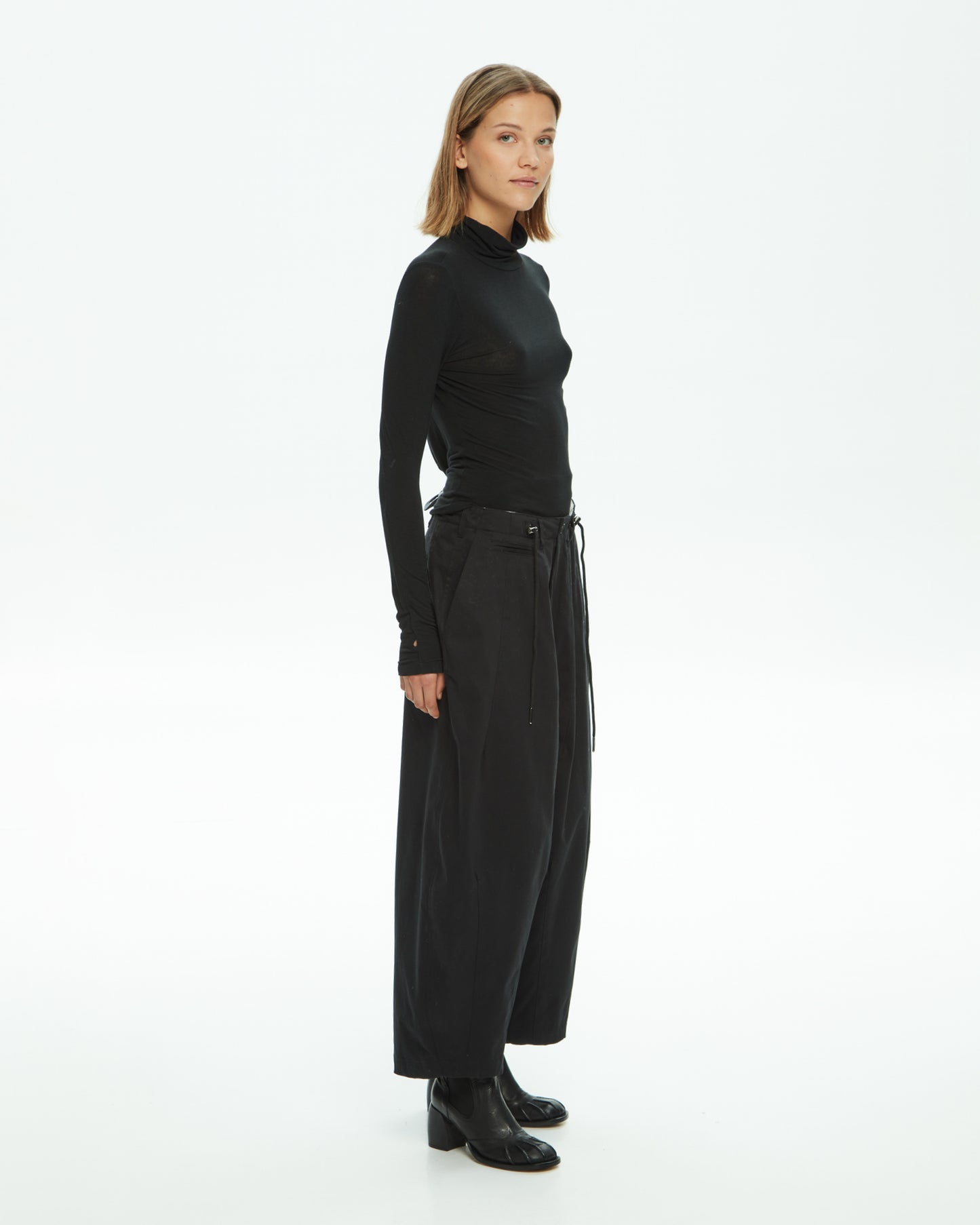 MLO Pantalone wide leg NERO