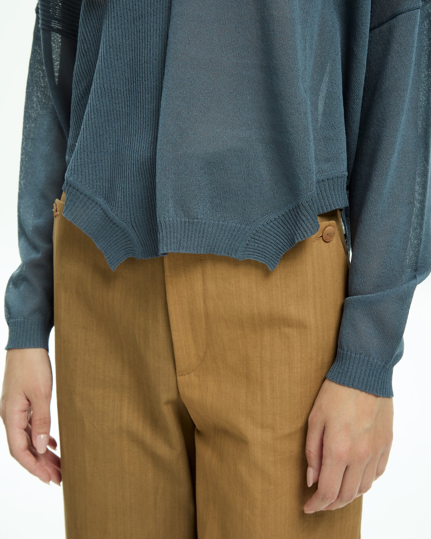 MLO Top con scollo ampio CELESTE