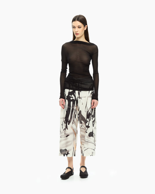 MLO Top con scollo ampio NERO